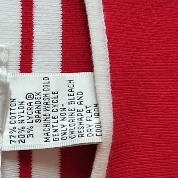 Talbots red and white striped Sweater size S - Picture 4 of 4